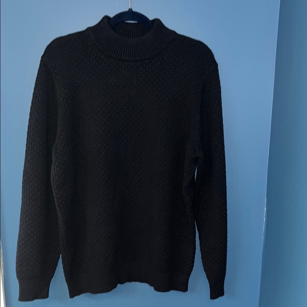 Women’s Ms Maggie Navy Blue Textured Sweater 1X NWOT